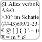 Sonderzeichen
