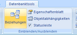 Register Datenbanktools - Beziehungen