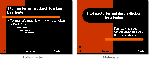 Unetrschiedlicher Hintergrund für Titel und Inhaltsfolie