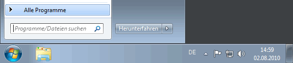 Windows 7 Startmen� - Alle Programme