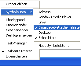 Symbolleiste Eingabegebietsschema einblenden